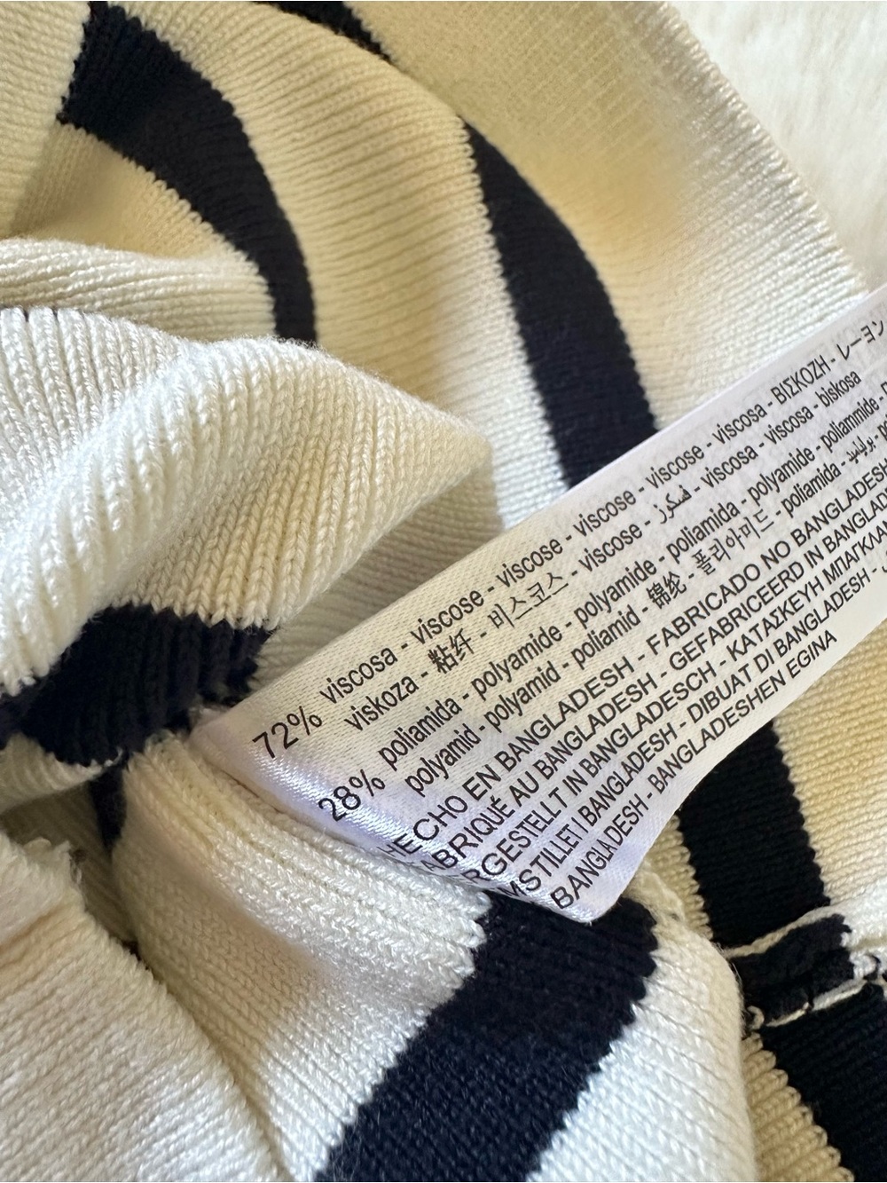 Zara Women’s 2PACK Short Sleeve Knit Top White & Cream Stripe - Small - Picture 8 of 10